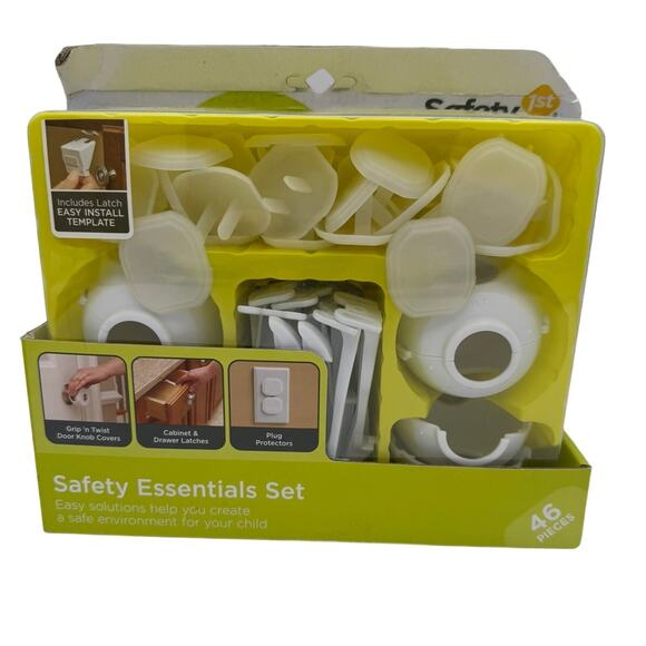 46-Piece Childproofing Kit, Door Knob Covers, Cabinet Latches, Plug Protectors - Picture 1 of 3